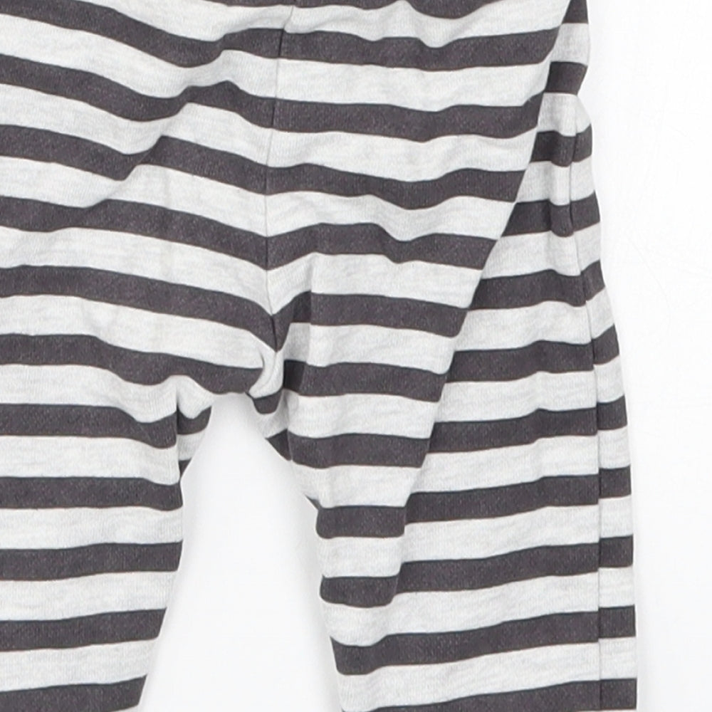 F&F Baby Grey Striped  Sweatpants Trousers Size 3-6 Months