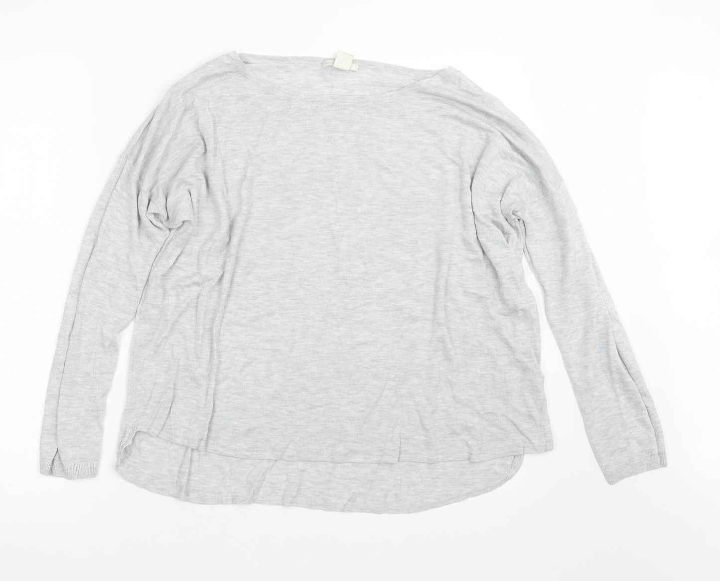 H&M Womens Grey  Knit Pullover Jumper Size L