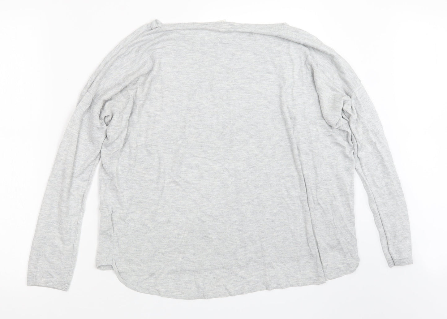 H&M Womens Grey  Knit Pullover Jumper Size L