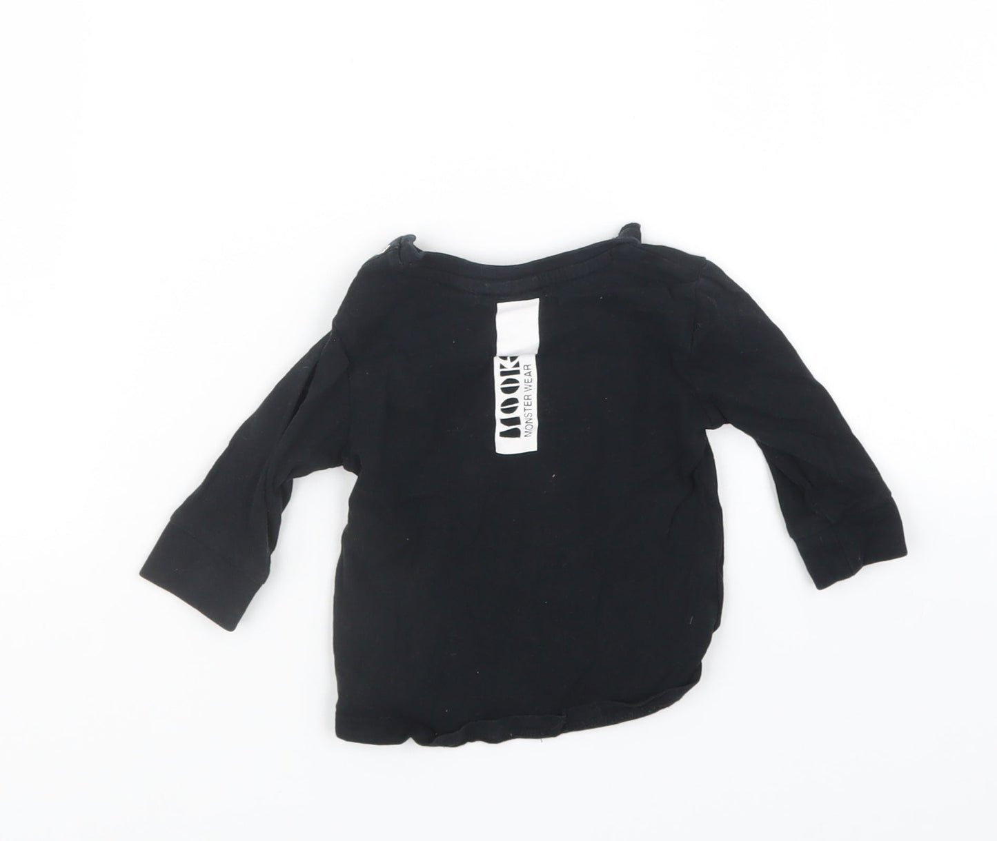 MOOKS Boys Black   Basic T-Shirt Size 3-6 Months