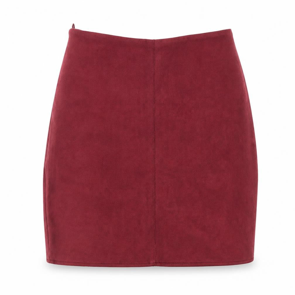 Front view of Missguided women’s pink straight & pencil skirt, size UK 6