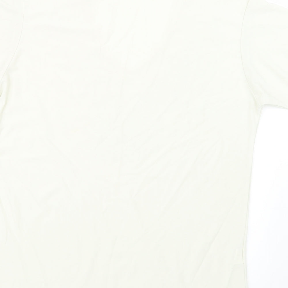 Rochelle Womens Ivory   Basic T-Shirt Size S