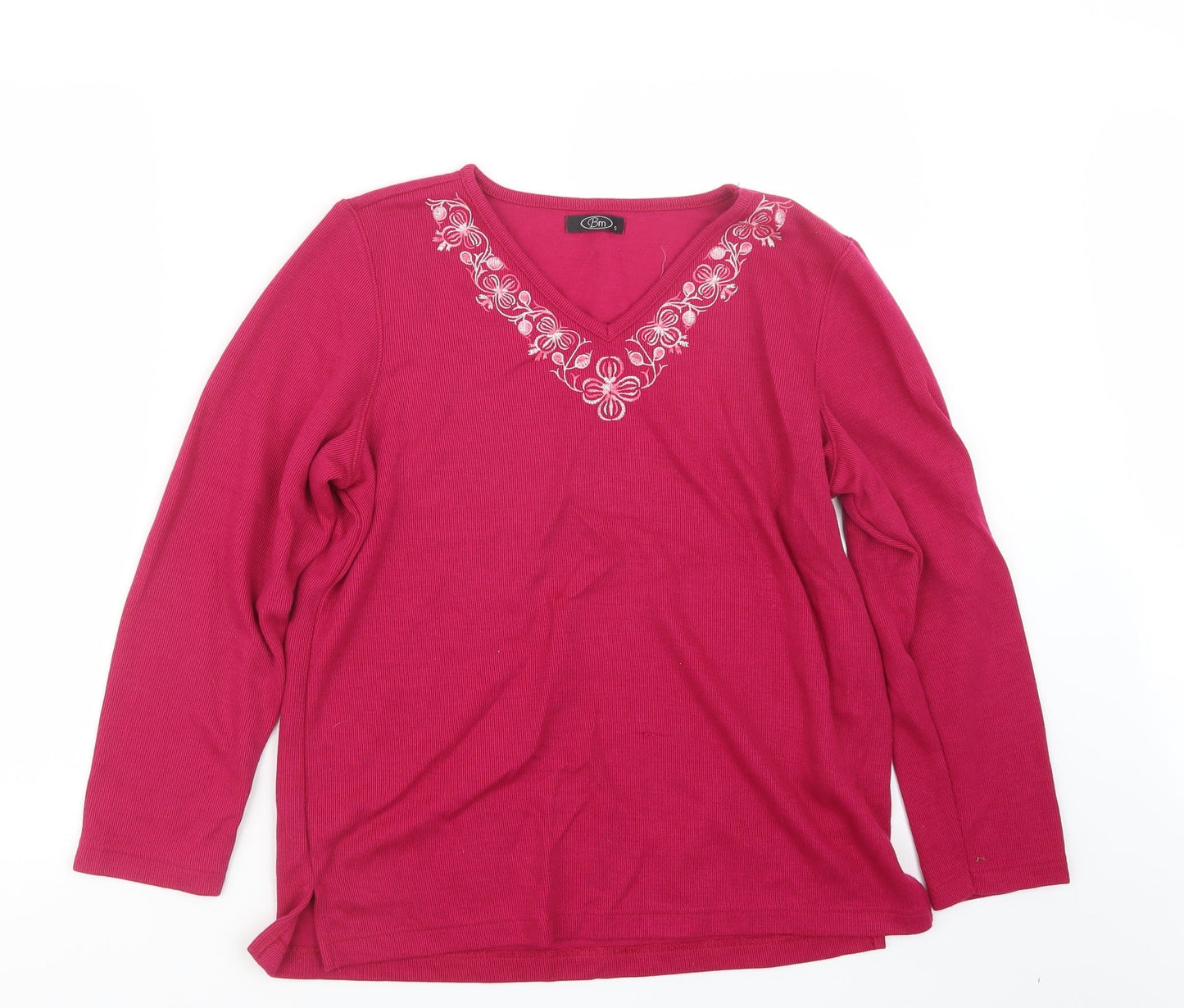 BM Womens Pink  Knit Pullover Jumper Size S