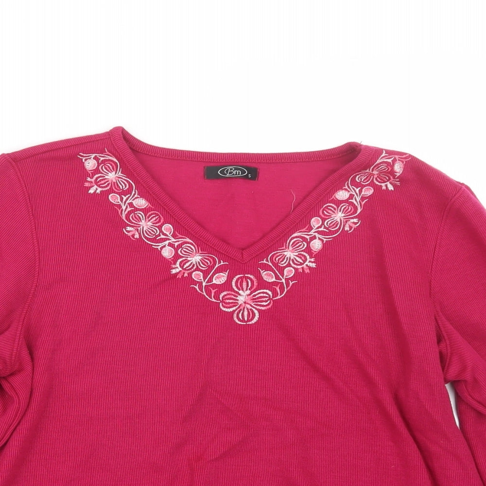 BM Womens Pink  Knit Pullover Jumper Size S