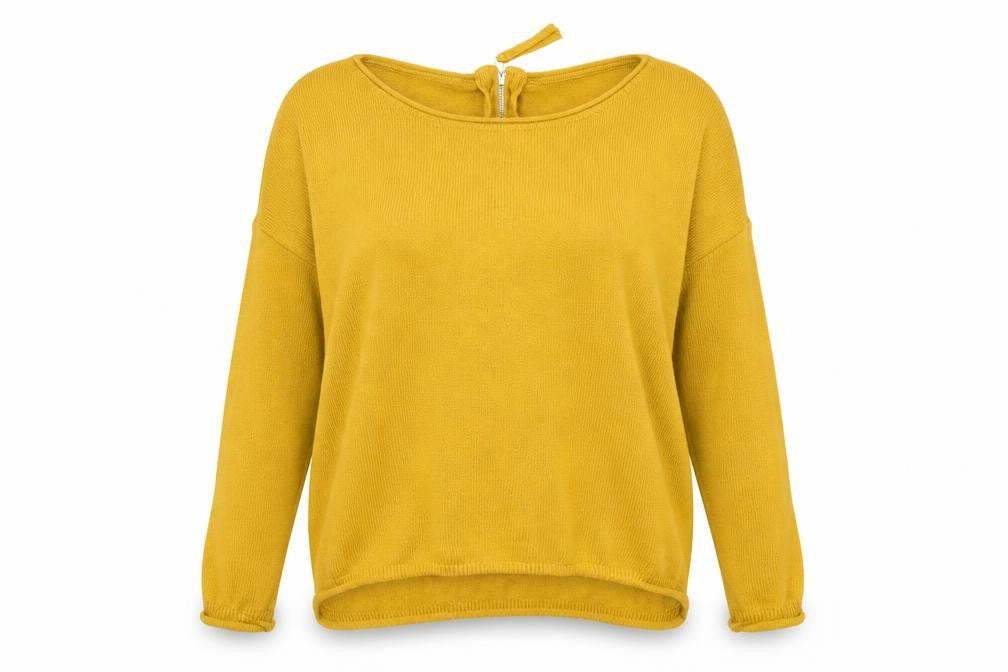 H&M Womens Yellow  Knit Pullover Jumper Size S