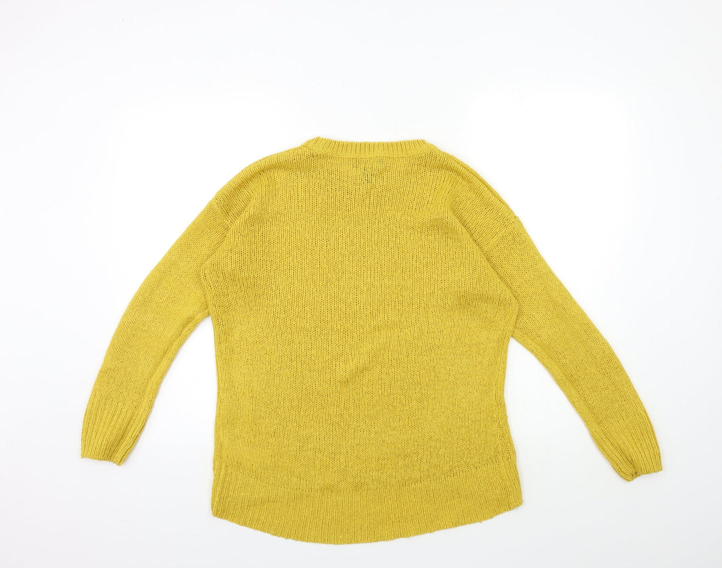New Look Womens Yellow  Knit Pullover Jumper Size S