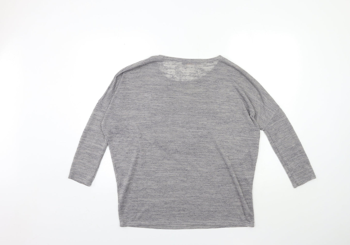 QED London Womens Grey  Knit Pullover Jumper Size S  - HEART