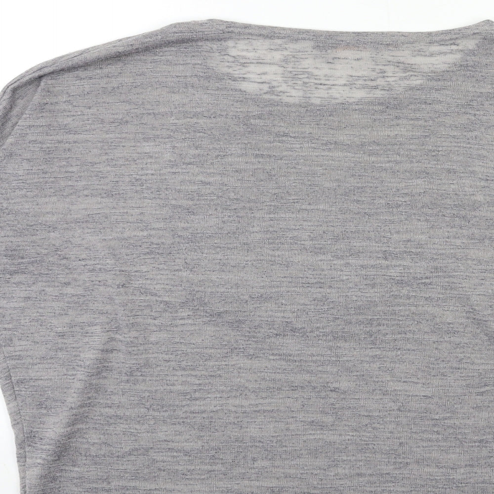 QED London Womens Grey  Knit Pullover Jumper Size S  - HEART
