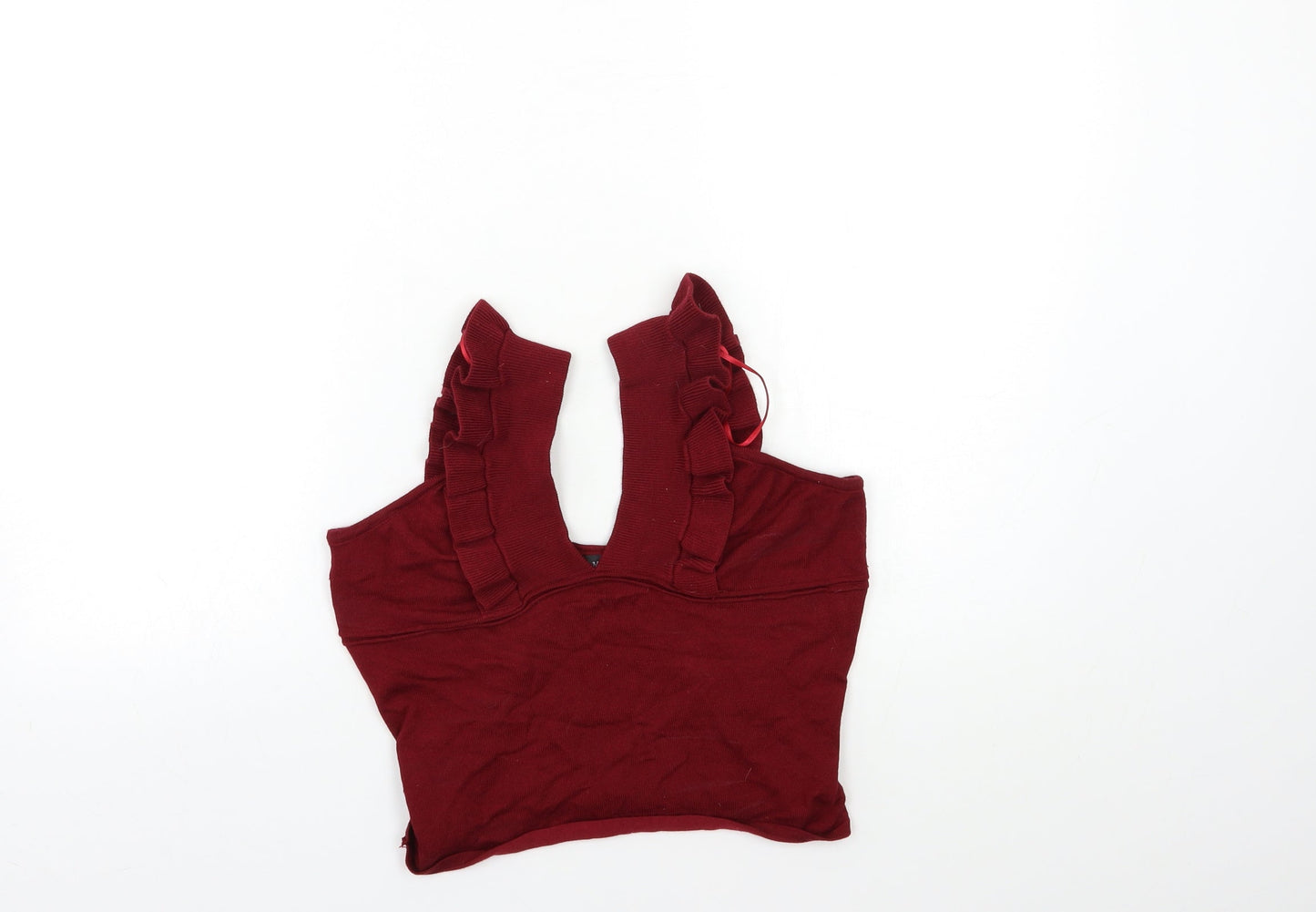 CAMEO ROSE Womens Red  Knit Pullover Jumper Size 8