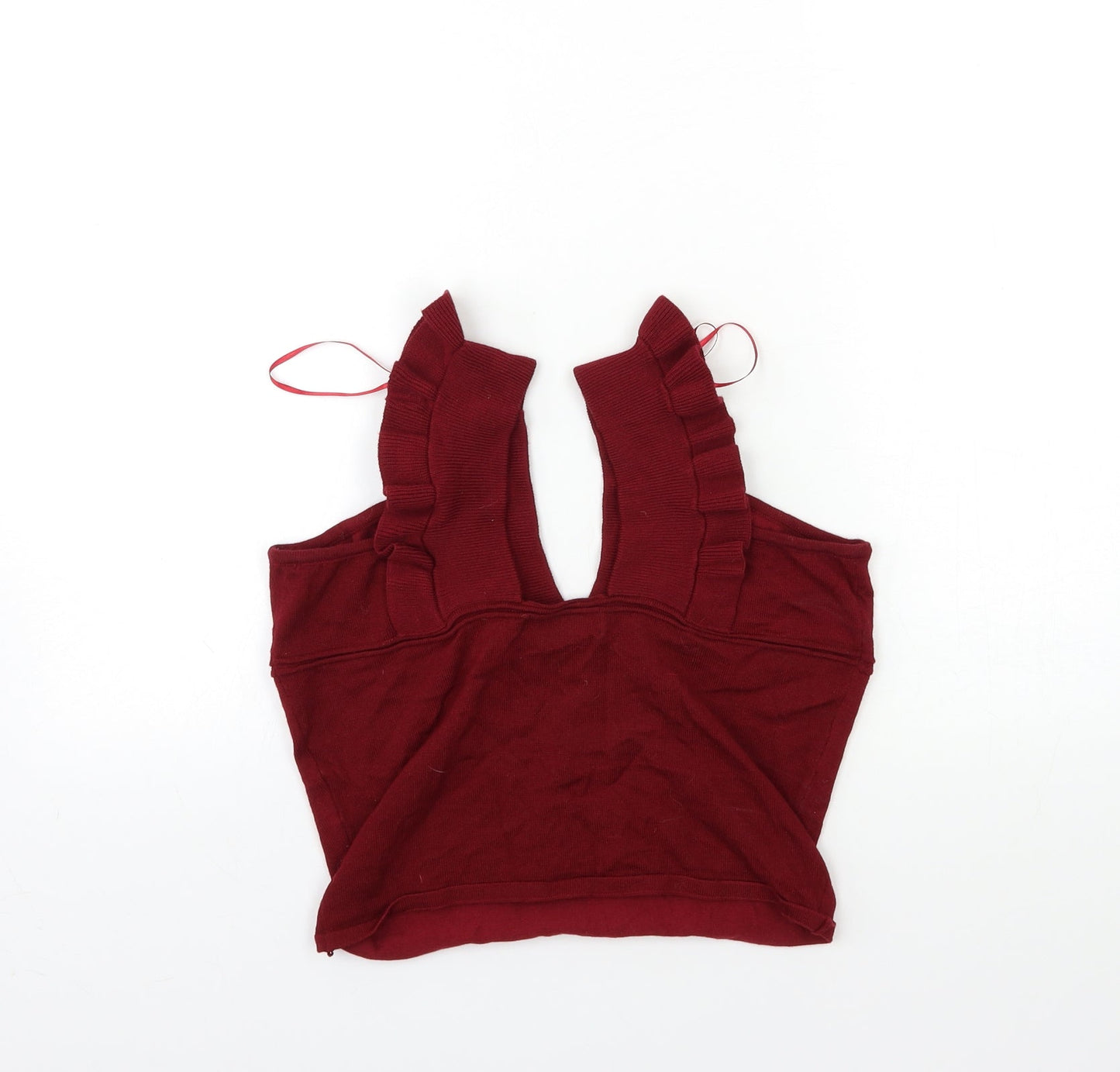 CAMEO ROSE Womens Red  Knit Pullover Jumper Size 8