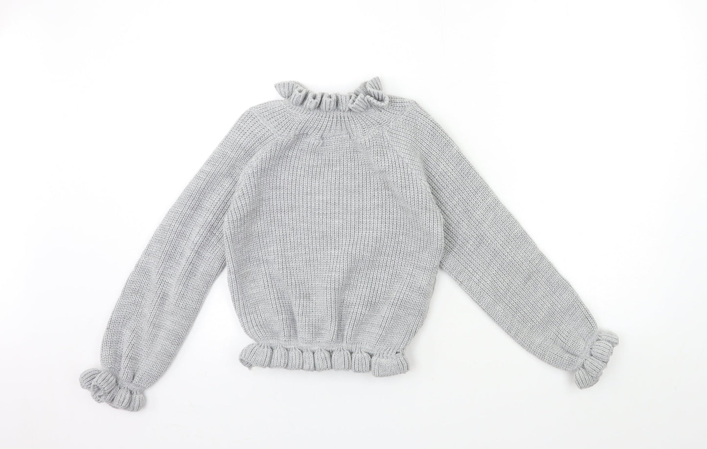 CAMEO ROSE Womens Grey  Knit Pullover Jumper Size S