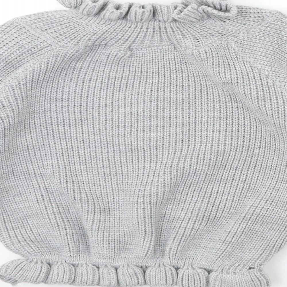 CAMEO ROSE Womens Grey  Knit Pullover Jumper Size S