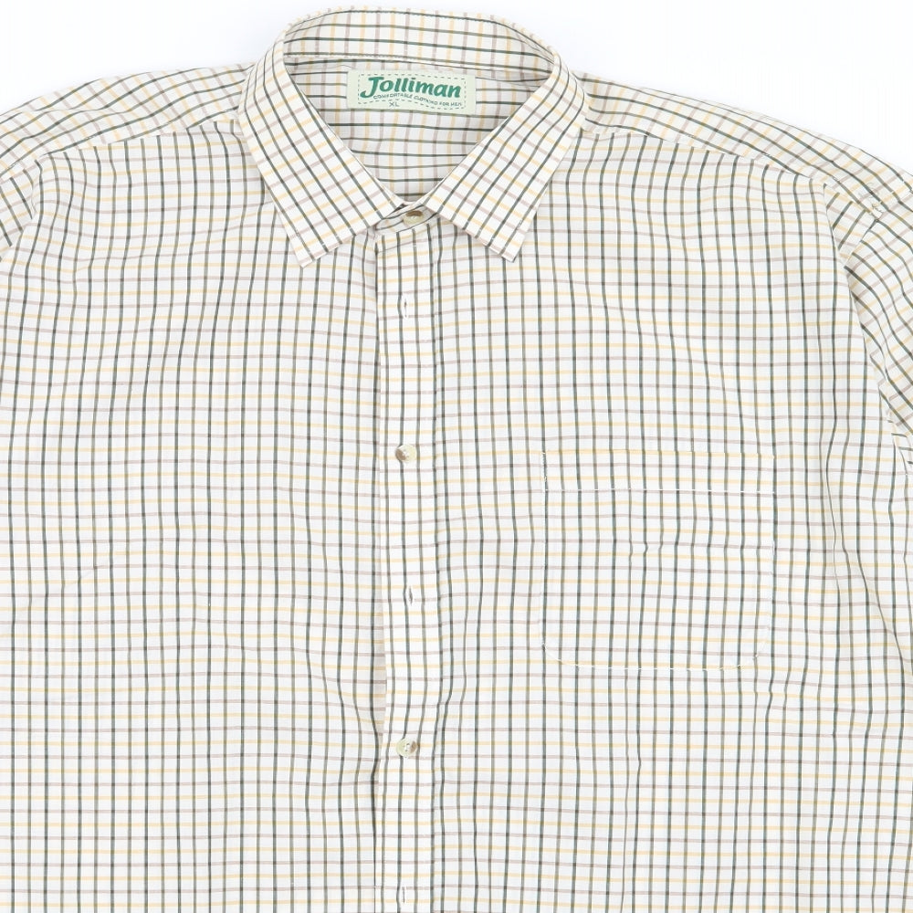 jolliman Mens Multicoloured Check   Button-Up Size XL