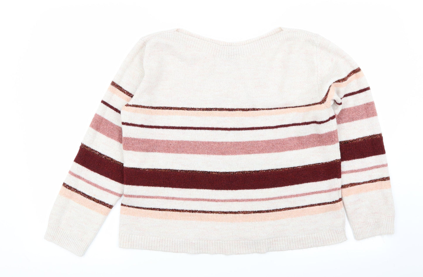 Peacocks Womens Multicoloured Striped  Pullover Jumper Size M