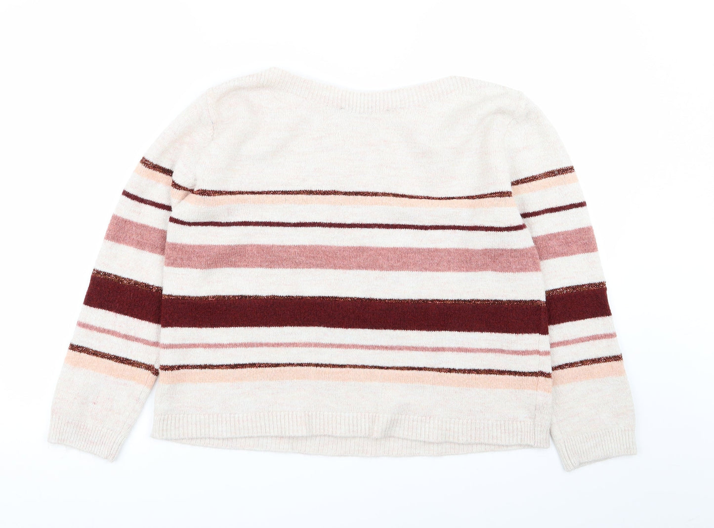 Peacocks Womens Multicoloured Striped  Pullover Jumper Size M