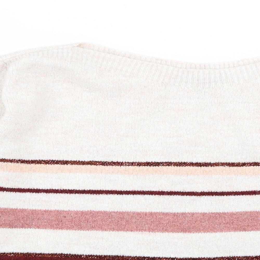 Peacocks Womens Multicoloured Striped  Pullover Jumper Size M