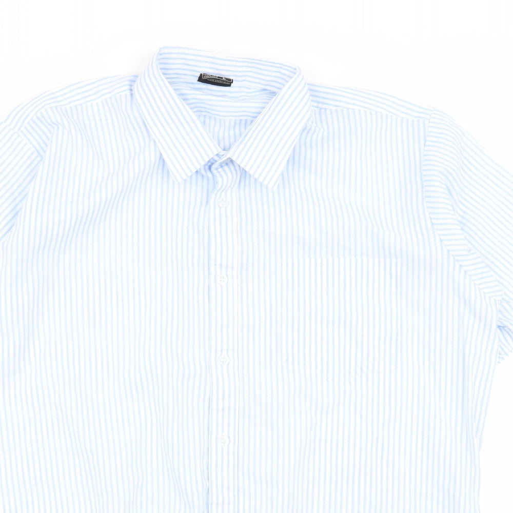 d amigo Mens Multicoloured Striped   Button-Up Size L
