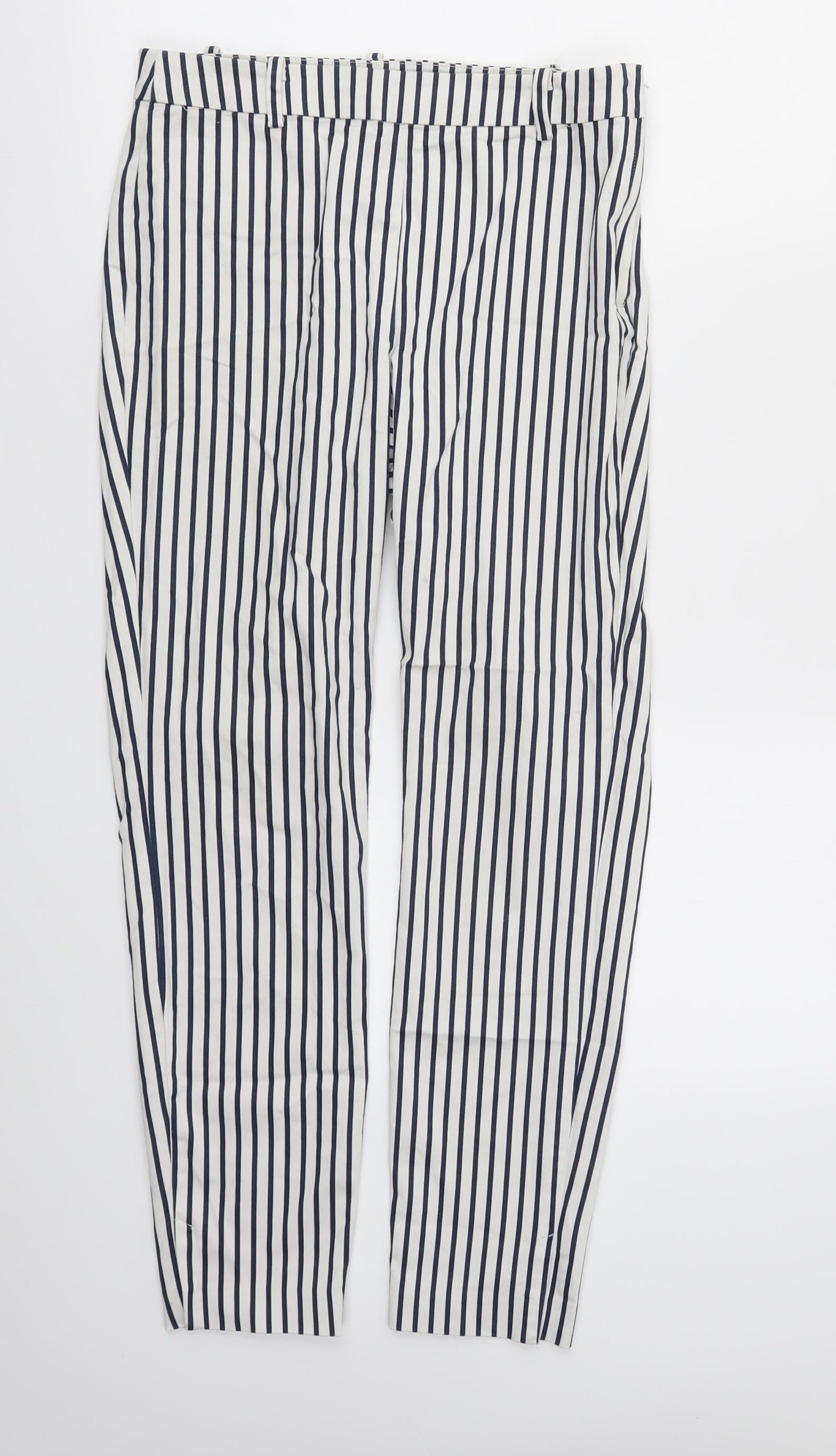 H&M Womens Multicoloured Striped  Trousers  Size 6 L26 in