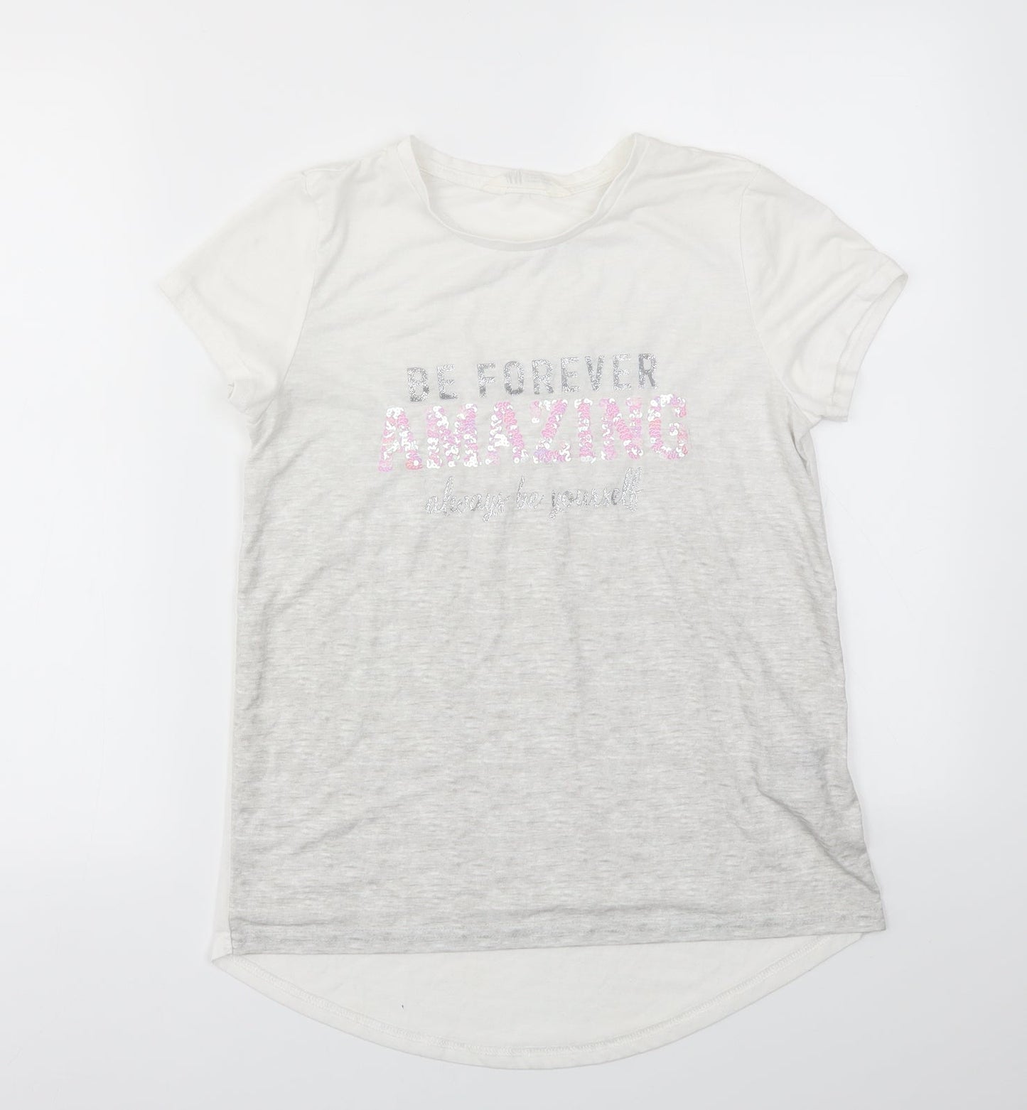 H&M Girls White   Basic T-Shirt Size 13-14 Years