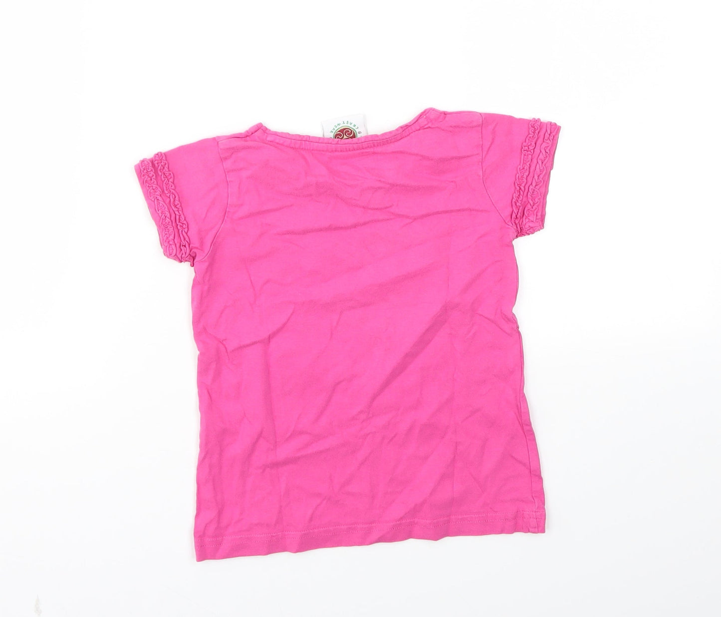 Traditional Craft Girls Pink   Basic T-Shirt Size 5-6 Years