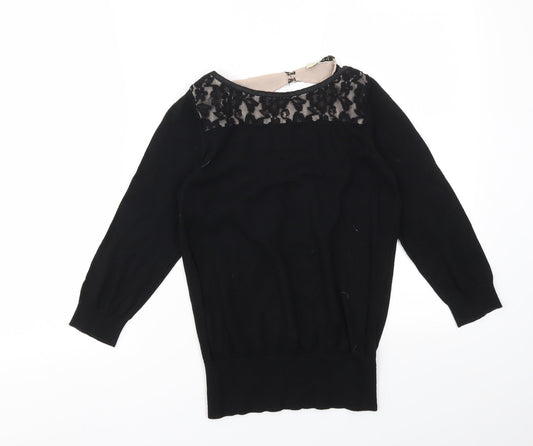 Oasis Womens Black   Basic T-Shirt Size S