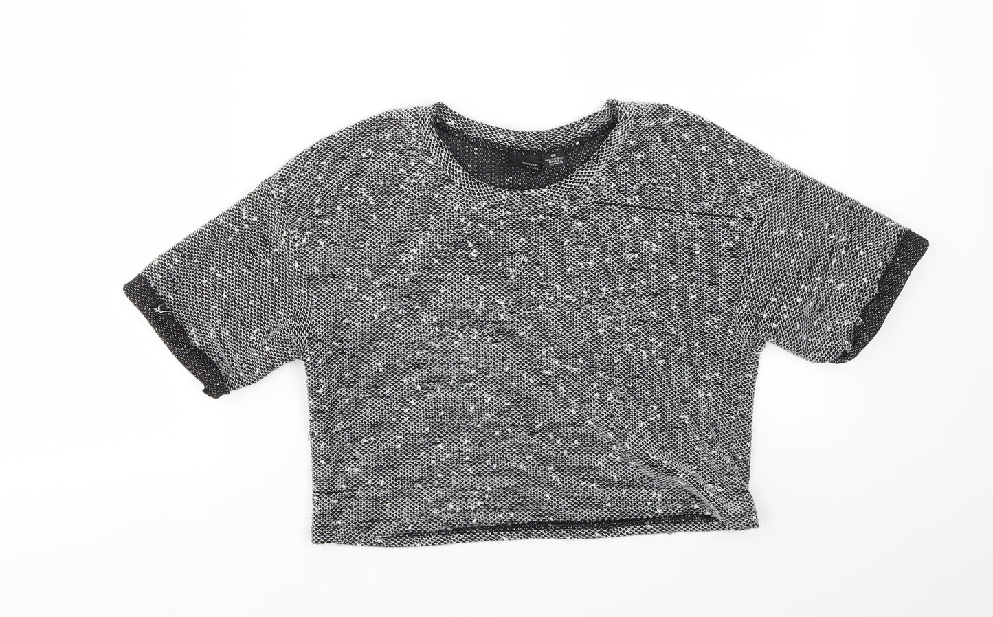 Sparkle & Fade Womens Black   Cropped T-Shirt Size XS