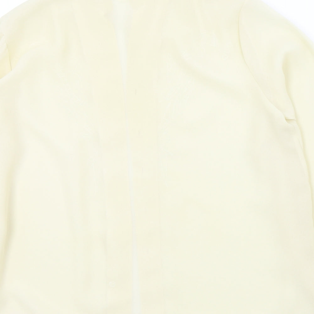 bellino Womens Beige Colourblock  Basic Button-Up Size 12