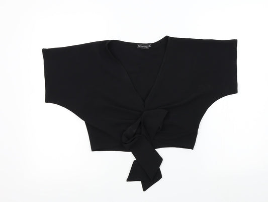 PRETTYLITTLETHING Womens Black   Basic Blouse Size 6
