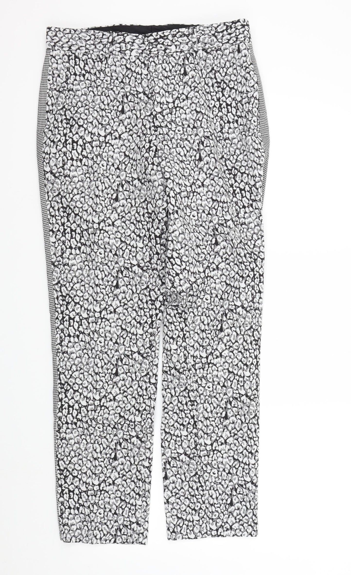 Preworn Womens Grey Geometric  Trousers  Size 30 in L29 in
