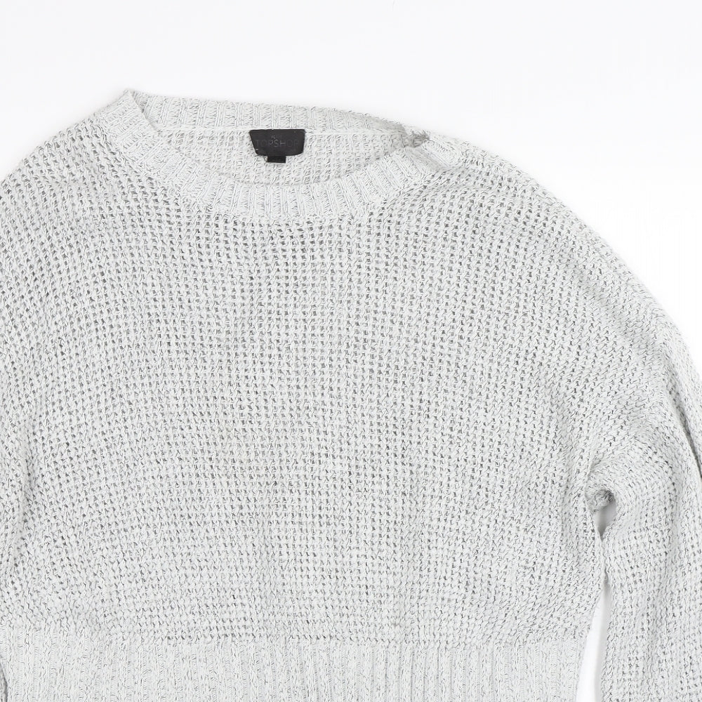 Topshop Womens Grey   Pullover Jumper Size S