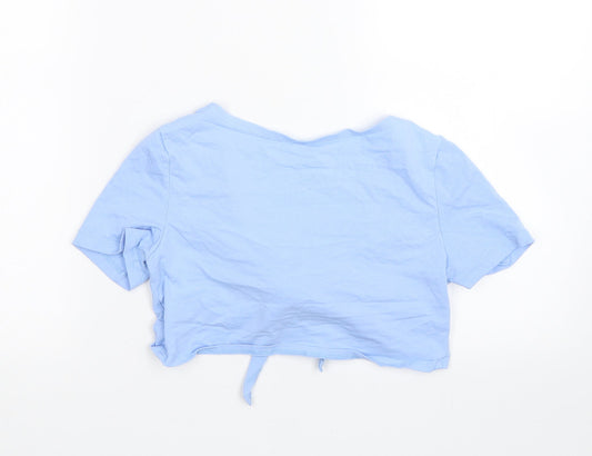 Shien Womens Blue   Cropped T-Shirt Size S
