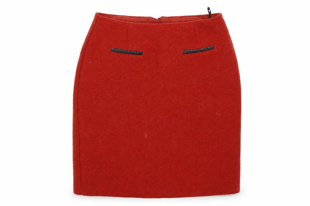 M&S Womens Orange   Bandage Skirt Size 10