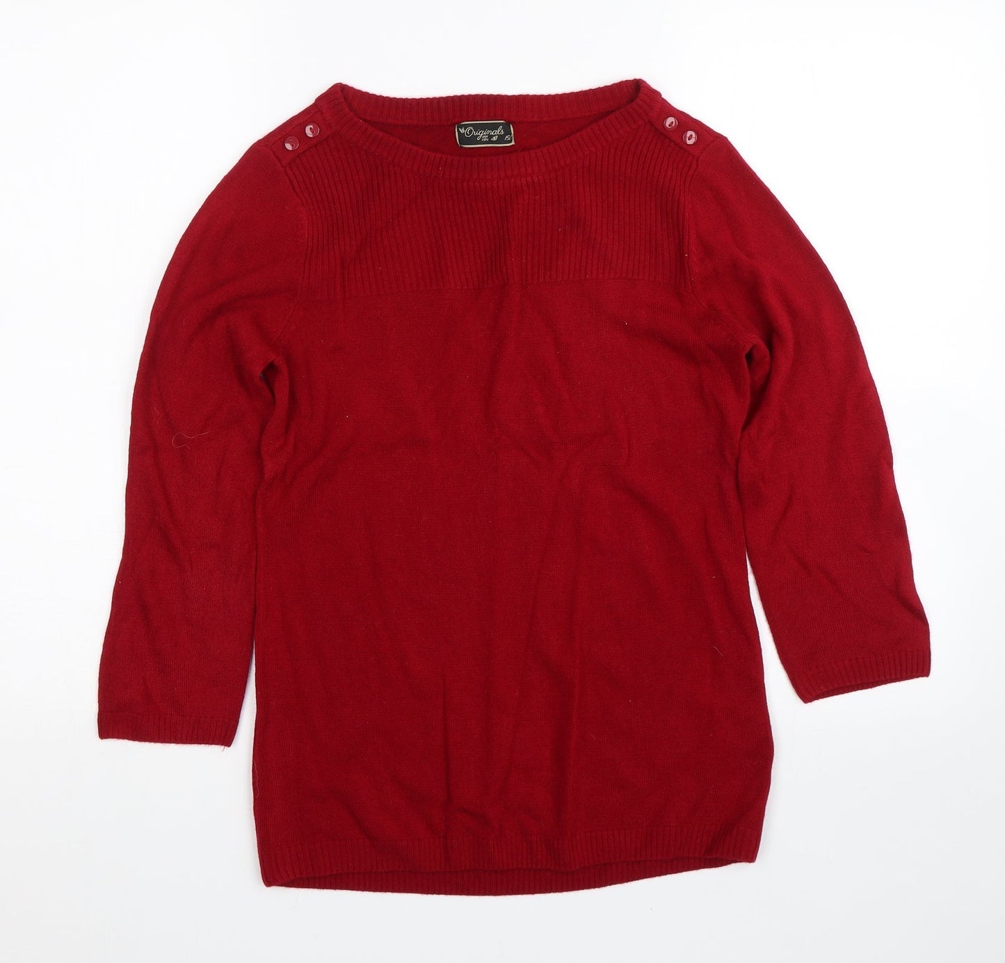 Original Womens Red   Pullover Jumper Size 12
