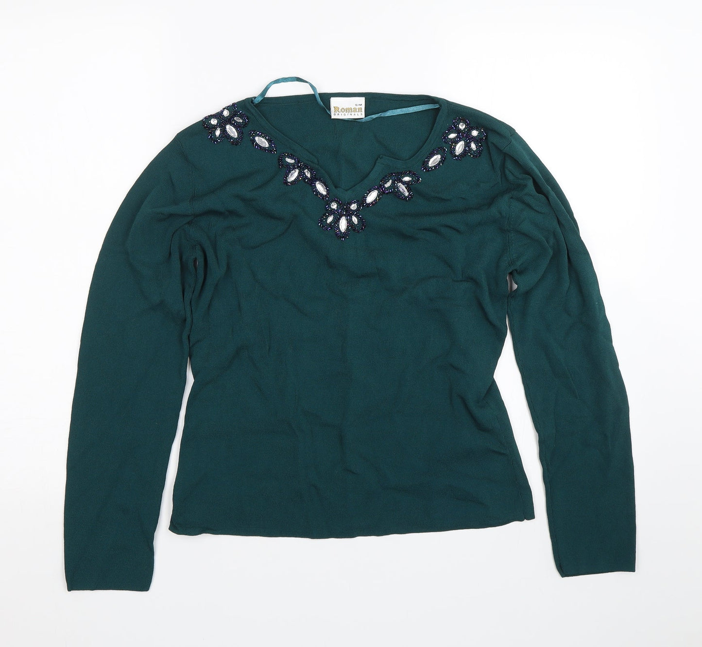 Roman Womens Green   Pullover Jumper Size S