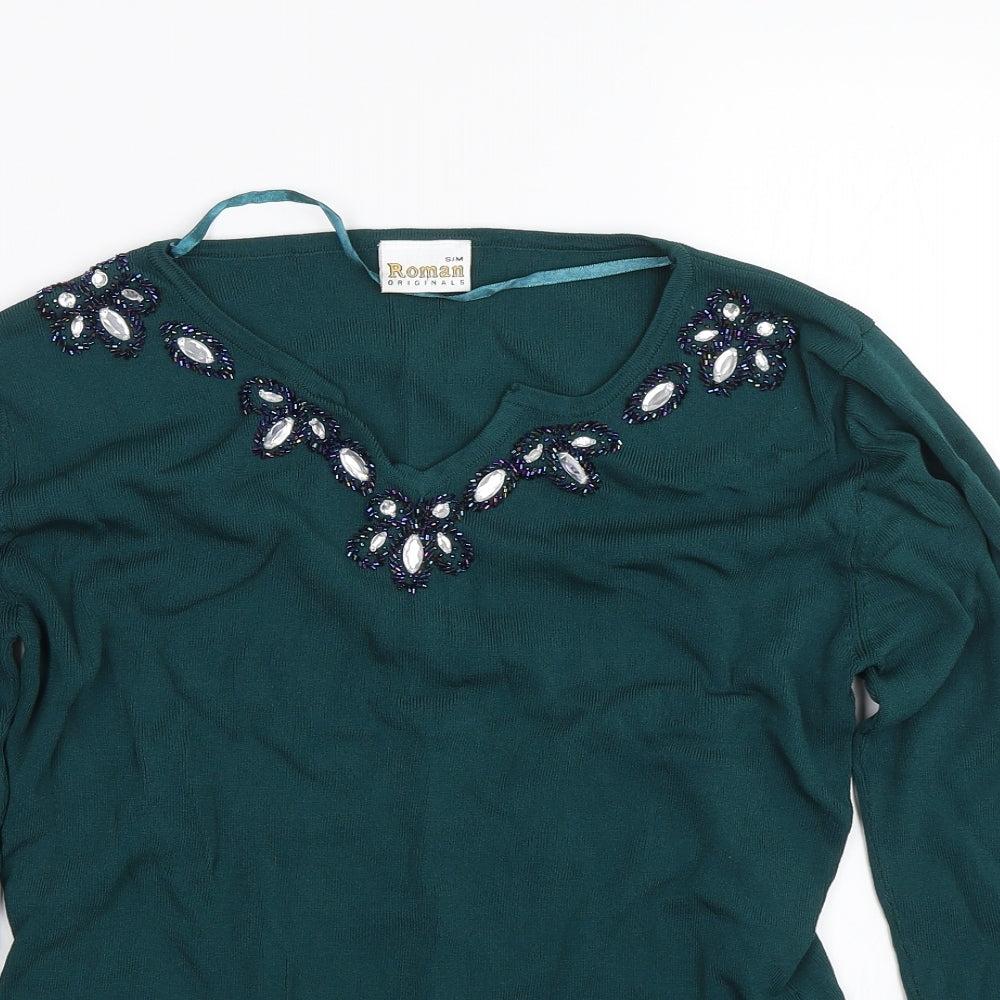 Roman Womens Green   Pullover Jumper Size S
