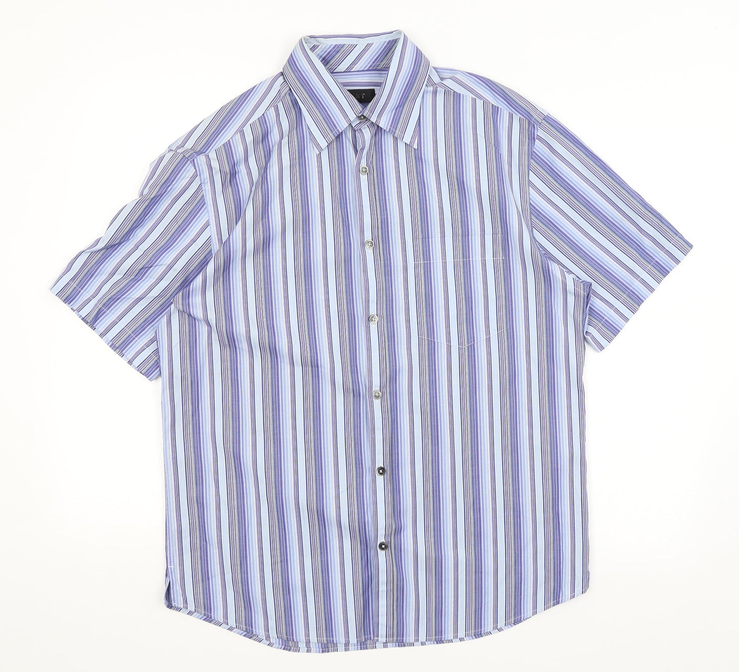 NEXT Mens Blue Striped   Button-Up Size M