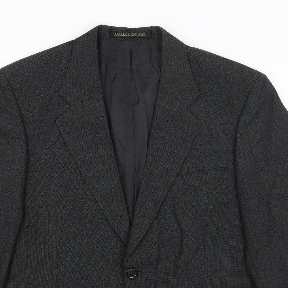 M&S Mens Grey   Jacket Blazer Size L