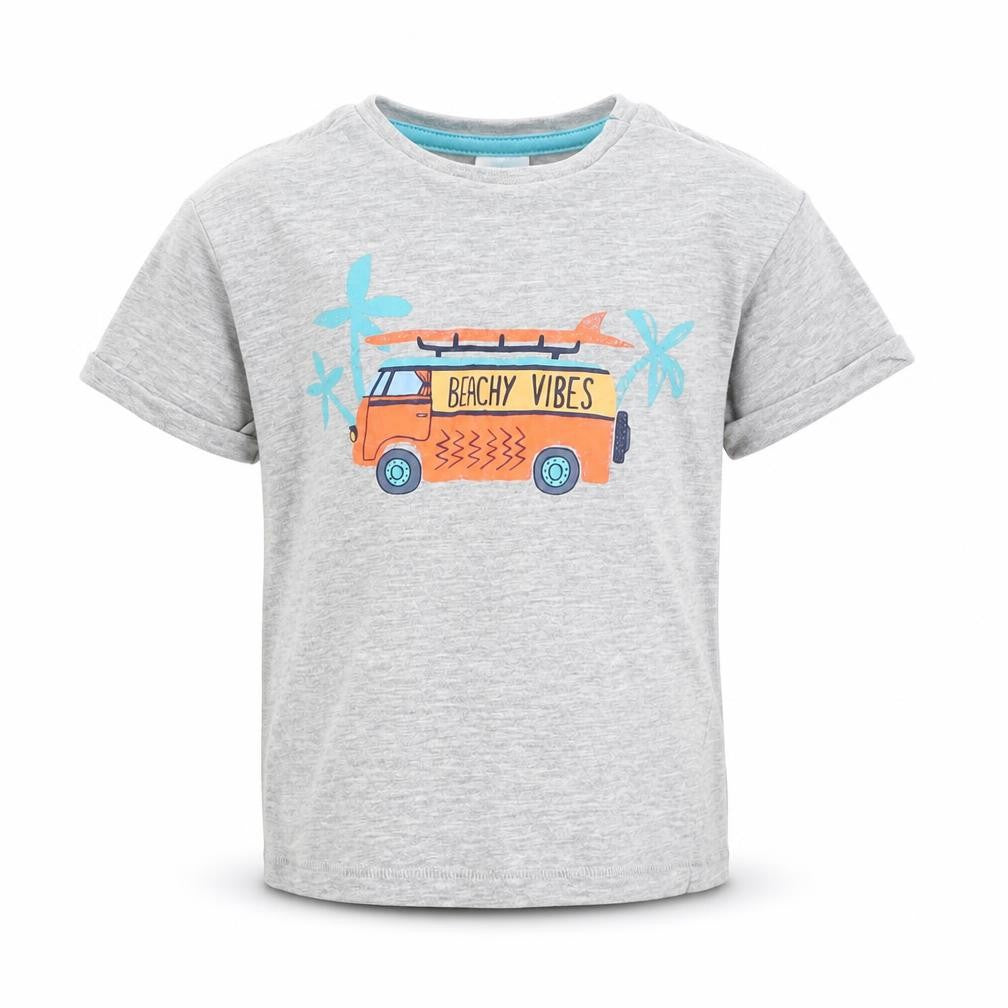 Front view of H&M Baby Grey Basic T-Shirt, size 12-18, Months - Beachy Vibes
