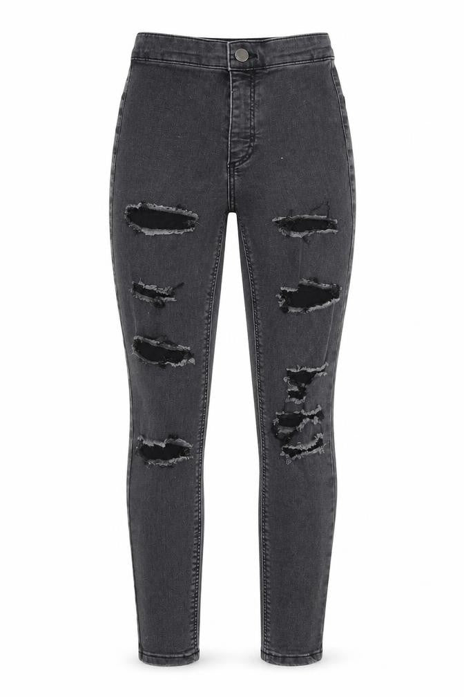 Topshop Womens Grey   Skinny Jeans Size 25 in L26 in
