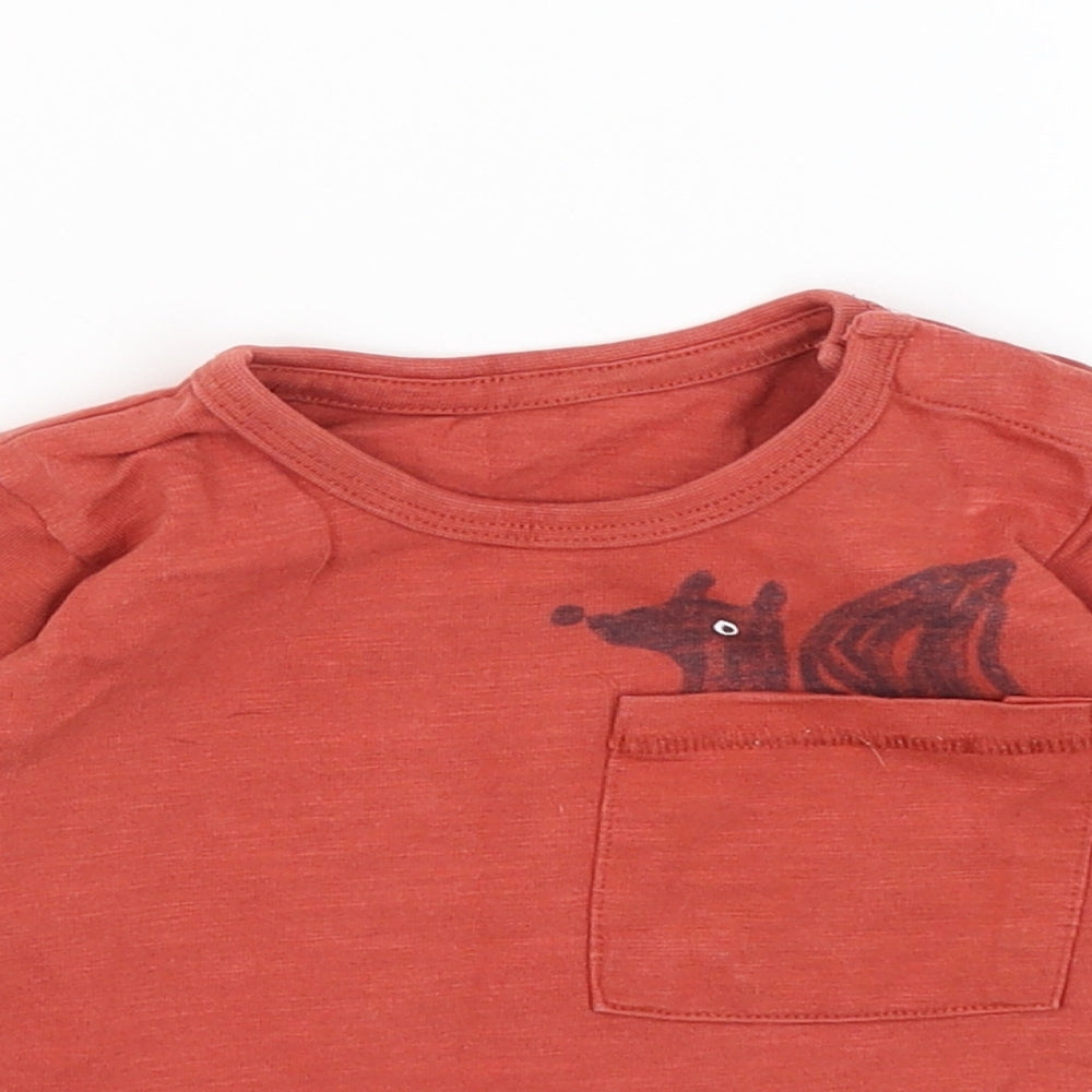 M&S Baby Red   Basic T-Shirt Size 9-12 Months  - Be A Little Wild