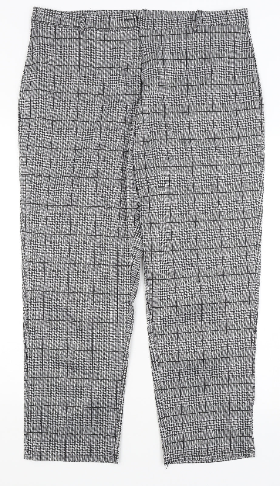 Preworn Womens Grey Check  Trousers  Size XL L25 in