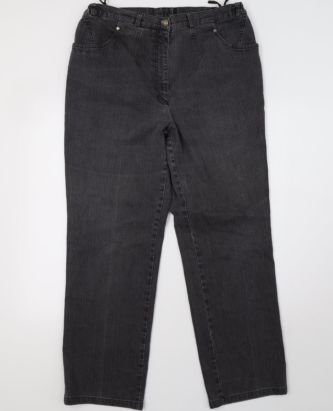 Preworn Womens Grey  Denim Jegging Jeans Size 14 L30 in