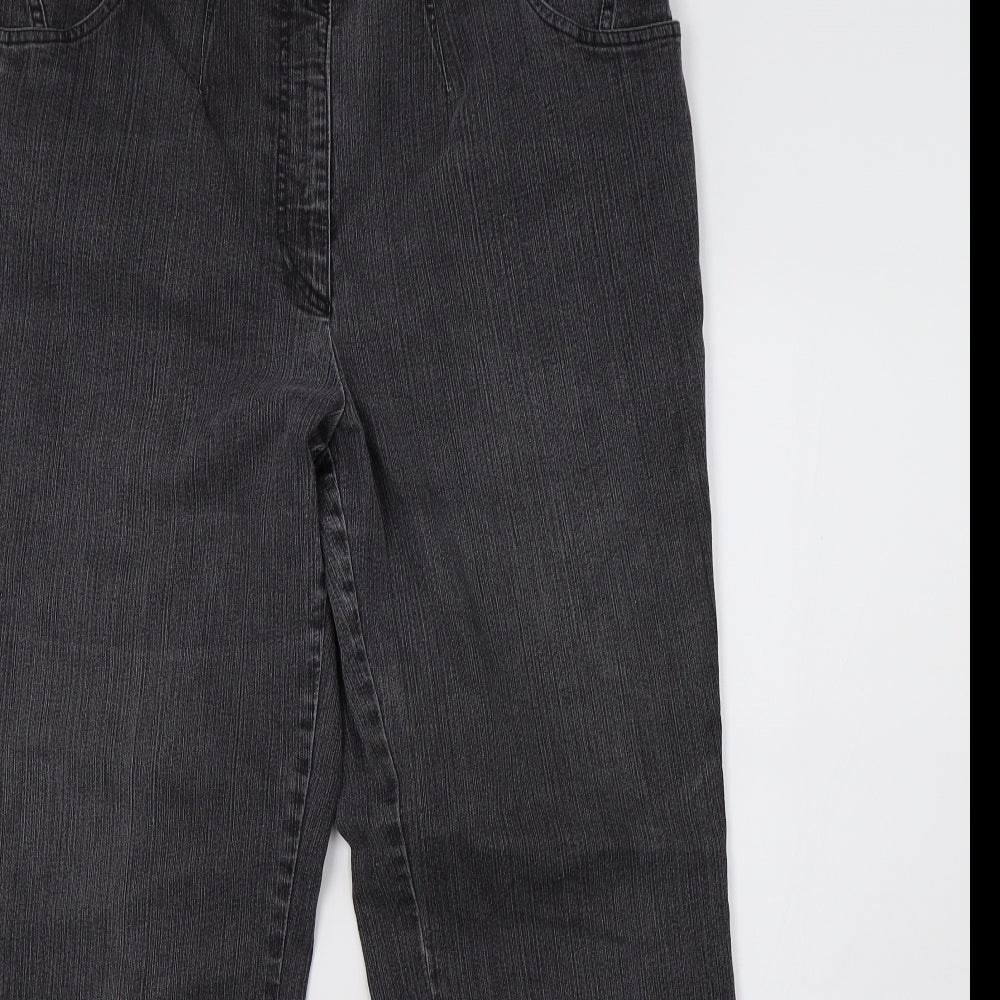 Preworn Womens Grey  Denim Jegging Jeans Size 14 L30 in