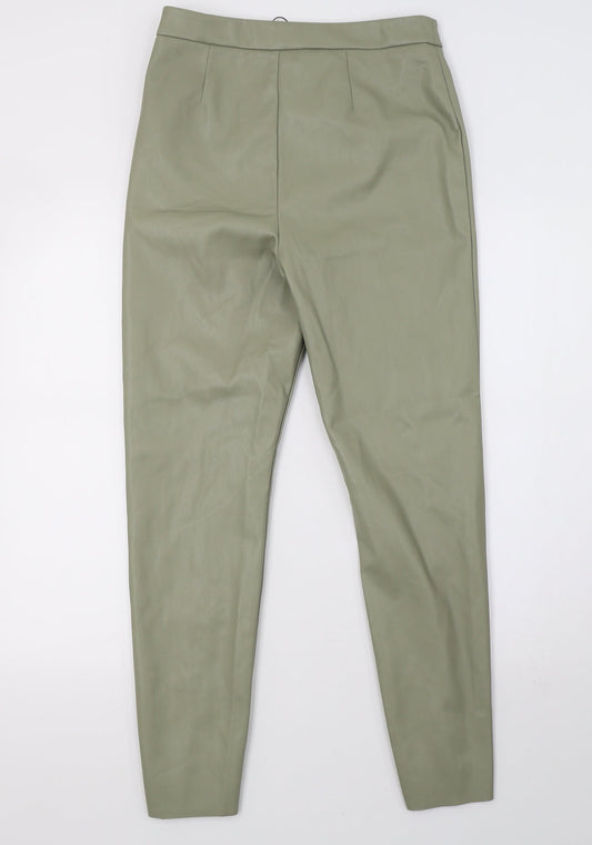 Primark Womens Green  Satin Skinny Jeans Size 10 L29 in