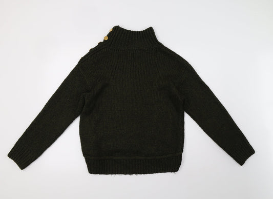 Topshop Womens Green  Knit Pullover Sweatshirt Size M