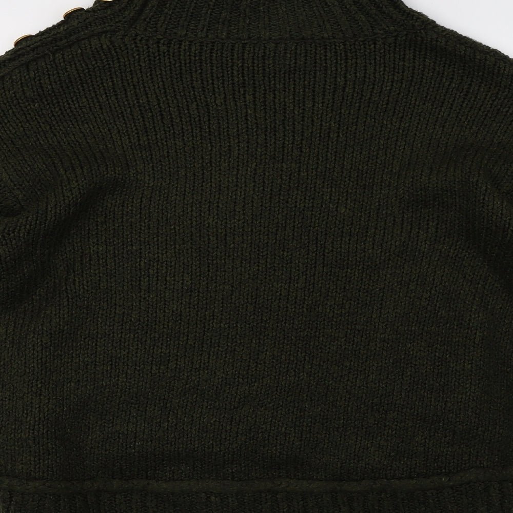 Topshop Womens Green  Knit Pullover Sweatshirt Size M