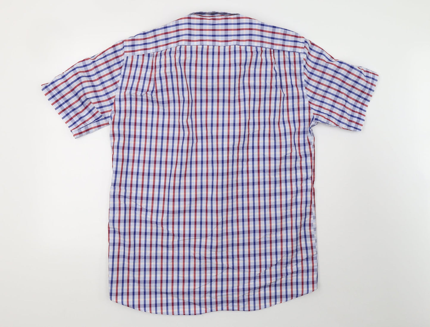 Dustin Mens White Check   Button-Up Size L