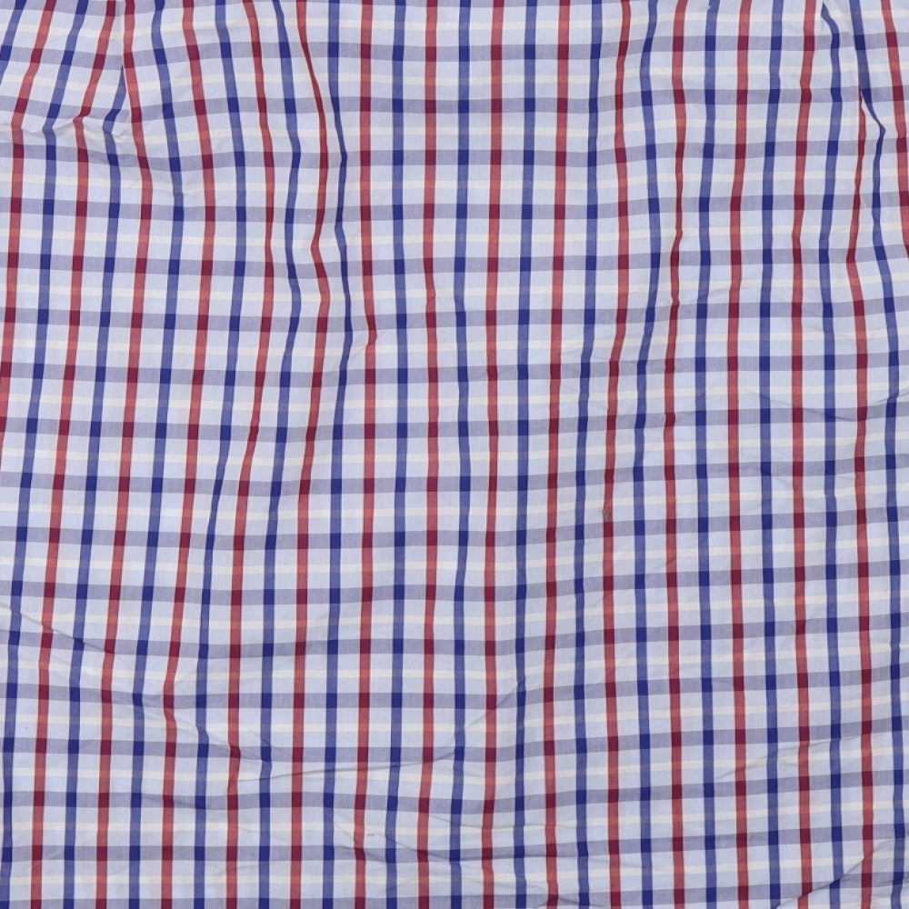 Dustin Mens White Check   Button-Up Size L