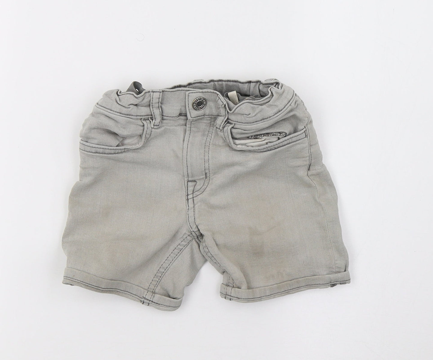 Primark Girls Grey  Denim Sweat Shorts Size 2-3 Years