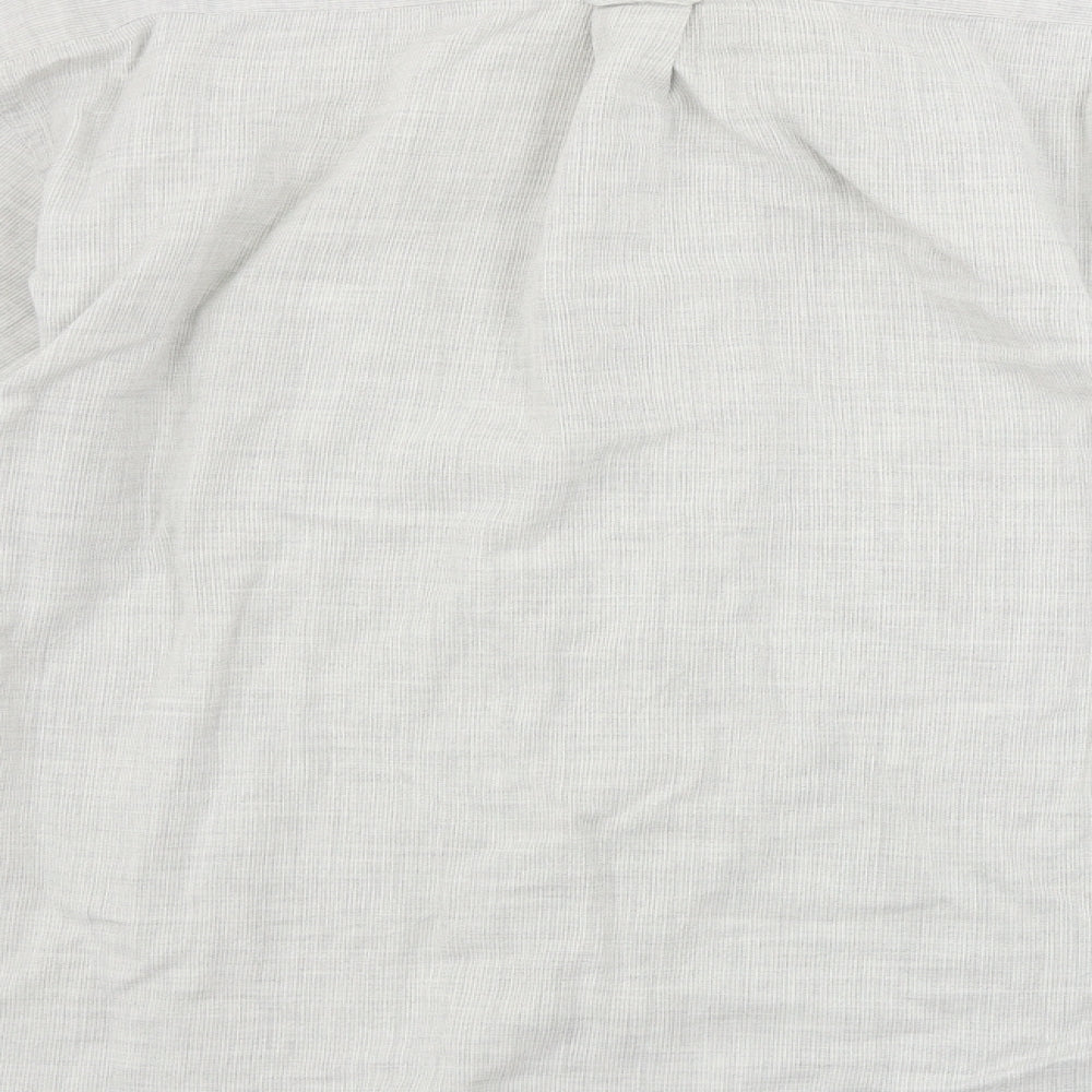 Marks and Spencer  Mens Beige    Button-Up Size 15.5